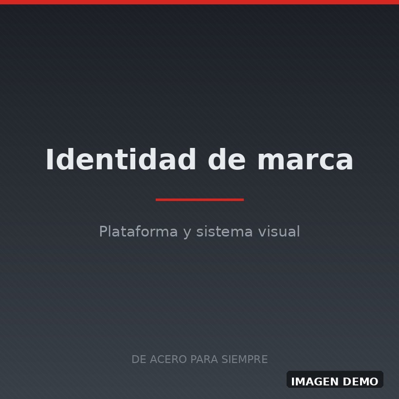 Sistema de identidad de marca de la campaña De acero para siempre para Acerbrag