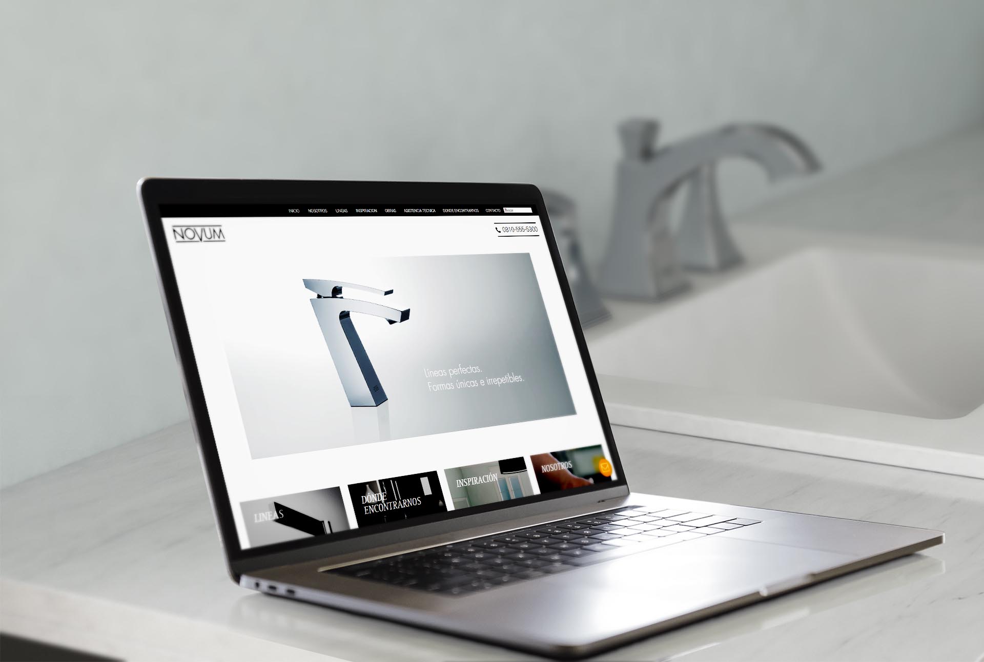 Sitio web de Novum, marca premium de FV